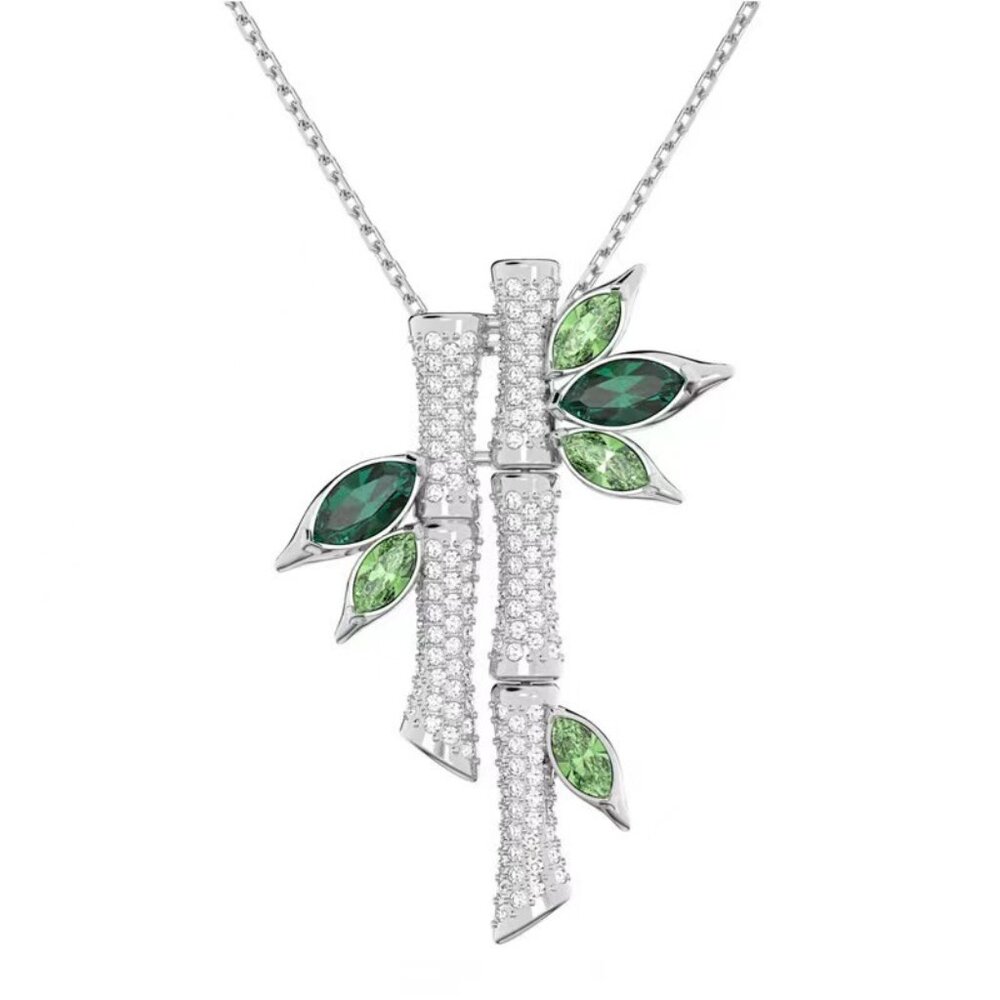 Swarovski Silver Bamboo Necklace